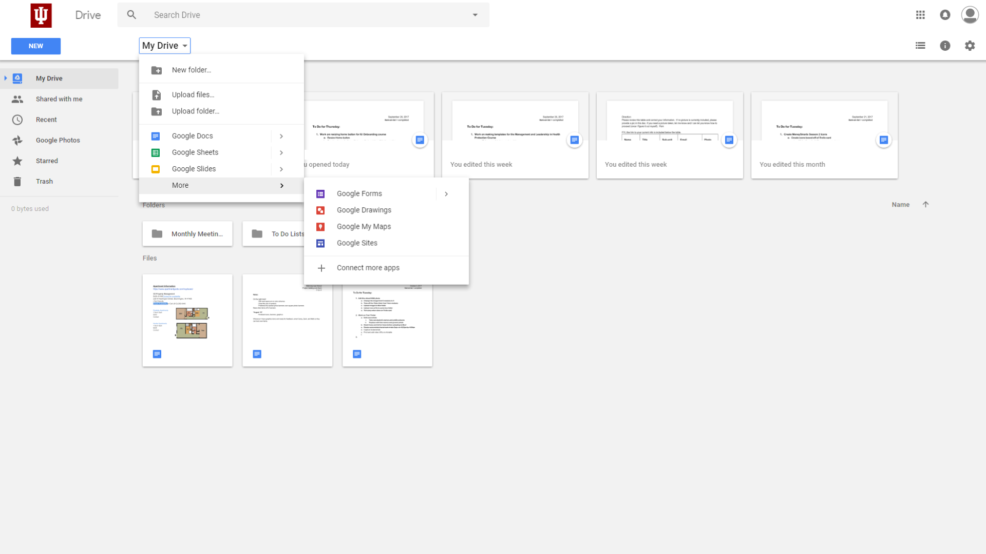 Image of files in Google Drive