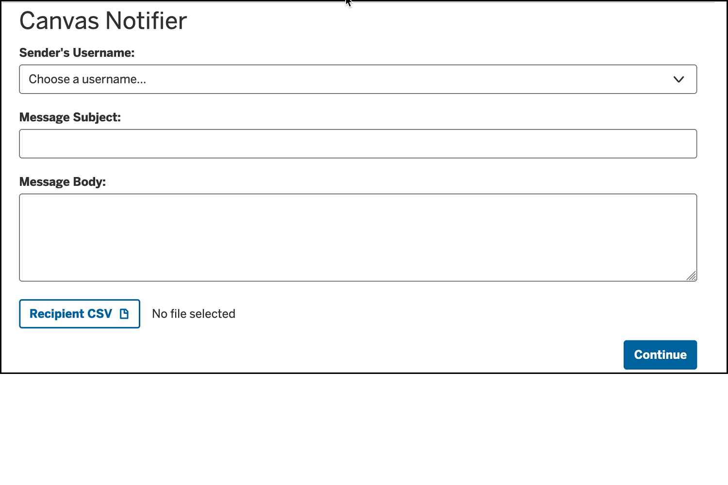 Screenshot of Canvas Notifier
